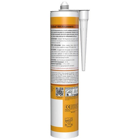 Lot de 3 mastics silicones SIKA SikaSeal 184 Maçonnerie - Blanc - 300ml