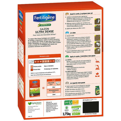 Pack FERTILIGÈNE - Gazon ultra dense - 150m² - 3,75kg - Epandeur manuel Easy Green