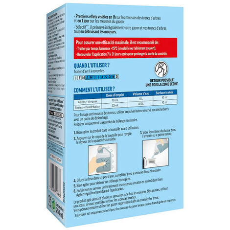 Pack entretien - Désherbant FERTILIGÈNE - 900ml - Anti-mousses ROUNDUP - 250ml