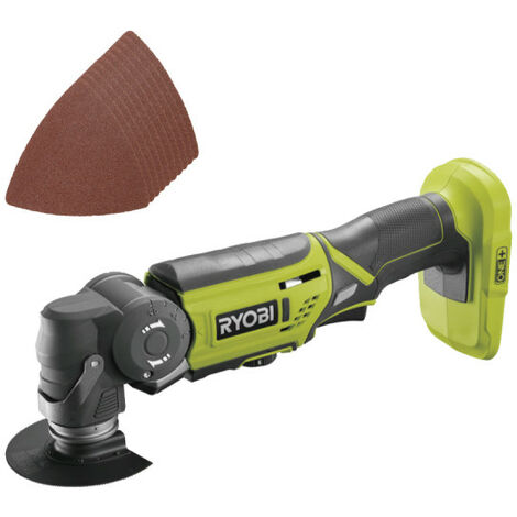 Pack RYOBI - Multitool R18MT-0 - 18V One+ sans batterie ni chargeur - Kit 10 triangles abrasifs RAK10MT (1/5)
