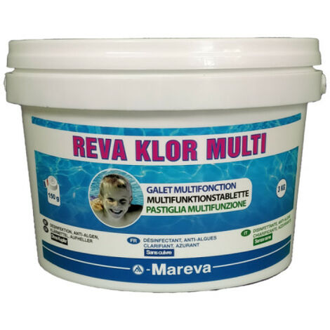 Désinfectant pour piscine Reva-Klor Multi MAREVA - 150g - 3kg - 100199U