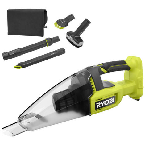 Pack RYOBI - Aspirateur à main RHV18-0 - 18V One+ - 600ml - Sans batterie ni chargeur - Kit 6 accessoires RAKVA04 pour nettoyage automobile (1/5)