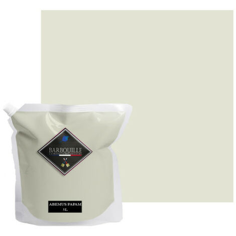 Peinture acrylique lessivable mat BARBOUILLE - Pour murs et plafonds - 5L - Blanc Abemus Papam