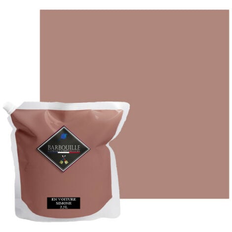 Peinture acrylique lessivable mat BARBOUILLE - Pour murs et plafonds - 2,5L - Rose en voiture Simone