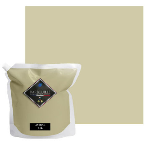 Peinture acrylique lessivable velours BARBOUILLE - Pour murs et plafonds - 2,5L - Beige Astral