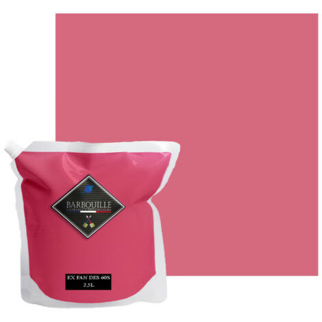Peinture acrylique lessivable mat BARBOUILLE - Pour murs et plafonds - 2,5L - Rose Ex fan des 60’s