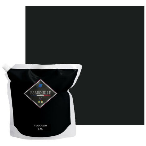 Peinture acrylique lessivable velours BARBOUILLE - Pour murs et plafonds - 2,5L - Noir Vodounô