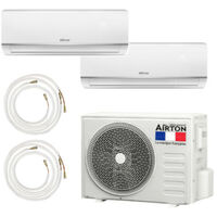 Airton – Climatiseur réversible bi-split 2500W – Prêt à poser – Technologie ReadyClim – Surface jusqu'à 30 m² – Faible niveau sonore