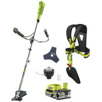 Pack RYOBI débroussailleuse 18V One+ OBC1820B - 1 batterie 5.0Ah - 1 chargeur 2.0Ah RC18120-150