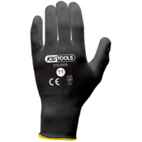 KS Tools - Boîte de 12 paires de gants microfibres noirs, T.11 - 310.0335