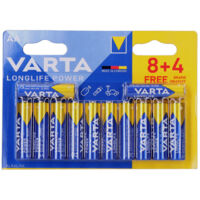 Pile alcaline Varta longue durée aa - blister lr06 12 unités ø14,5x50,5mm