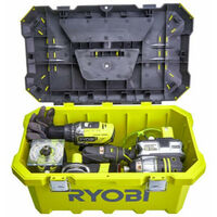 Perceuse-visseuse à percussion RYOBI 2 vitesses 18V ONEPLUS - 2 Batteries LithiumPlus 4,0 Ah et 1,5 Ah - 1 chargeur R18PD3-2415BTA55