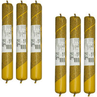 Lot de 6 mastics élastiques SIKA - Sikaflex Tank N - Recharge 600ml