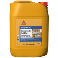 Sika – Conservado sol mat 20L – Imprégnation professionnelle pour sols poreux – Résistance à l'eau et aux graisses – Application extérieure
