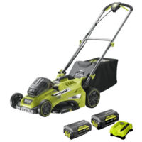 Pack RYOBI Tondeuse 36V RLM36X46H50PG - 2 Batteries 36V LithiumPlus 4.0Ah - 5.0Ah - 1 Chargeur