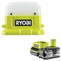 Pack RYOBI Lanterne LED 18V One+ 500 Lumens RLC18-0 - 1 Batterie 4.0Ah - 1 Chargeur rapide RC18120-140