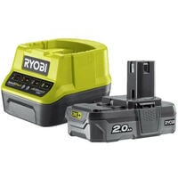 Chargeur rapide 2,0A et batterie Lithium+ 18V 5Ah One+ RC18120-150 Ryobi