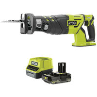 Pack RYOBI Scie sabre R18RS7-0 - Brushless 18V One+ - 1 batterie 2.0Ah - 1 chargeur rapide RC18120-120