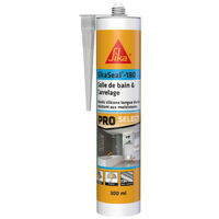 Sika – Mastic silicone transparent 300ml – Résistant à la moisissure – Pour salle de bain et carrelage – Haute élasticité et souplesse