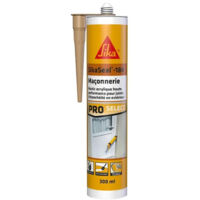 Sika – Mastic de fixation acrylique ton pierre 300ml – Haute adhérence sans primaire – Résistant aux intempéries et aux UV – Application facile
