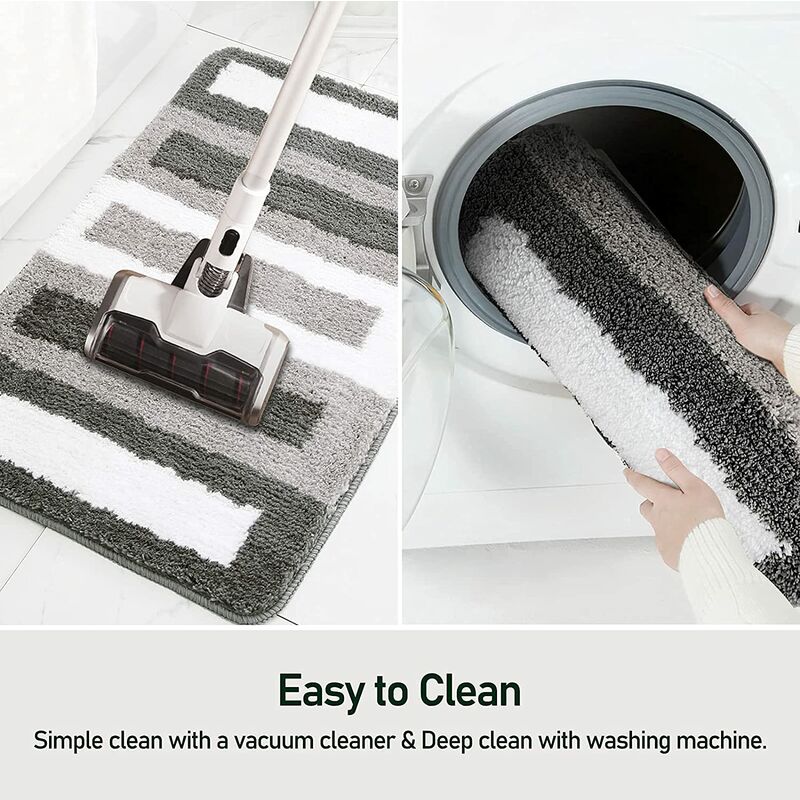 bianco 50 x 80 cm KELOFO Tappeto da bagno antiscivolo a pelo lungo antiscivolo antiscivolo lavabile in lavatrice 