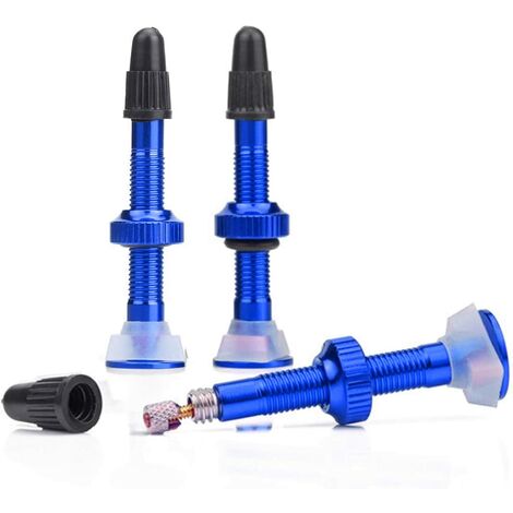 2 pezzi stelo valvola tubeless mtb bicicletta stelo valvola in lega di  alluminio blu