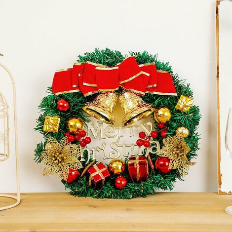 Buon Natale ghirlanda di pini artificiali TLM Toys Ghirlanda decorativa natalizia per vacanze decorazione da parete tridimensionale per interni ed esterni 