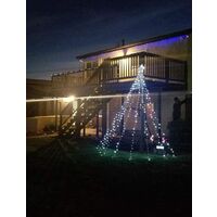 Decorazioni natalizie Luci da esterno Stella Albero di Natale Timer luminoso Luci natalizie per giardino, matrimonio, festa, decorazioni natalizie bianche