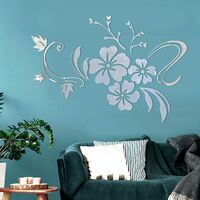 Calli 3d pace piccione rami fiori dulivo specchio acrilico decorazione domestica adesivo da parete 
