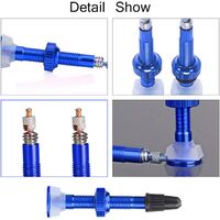 2 pezzi stelo valvola tubeless mtb bicicletta stelo valvola in lega di  alluminio blu