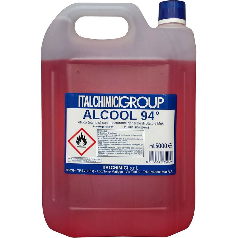 4PZ ALCOOL DENATURATO 94 CERTIFICATO LT. 5 (ITALCHIMICI)