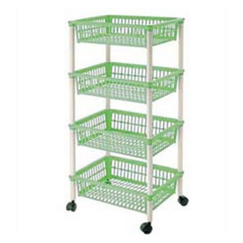 CARRELLO MITO 4 PIANI CON RUOTE CM.40X29X85H. - CM.40X29X85H.