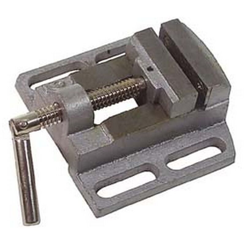 MORSA PER TRAPANO A COLONNA IN ALLUMINIO GANASCE MM.65, APERTURA MM.55, BASE MM.130X130