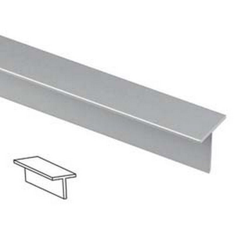 5PZ PROFILO A "T" IN ALLUMINIO ARGENTO MT.1 - MM.20X20