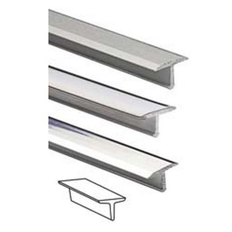 5PZ PROFILO TIALU MT.0,9 ALLUMINIO - MM.14X9 ALLUMINIO ARGENTO SATINATO