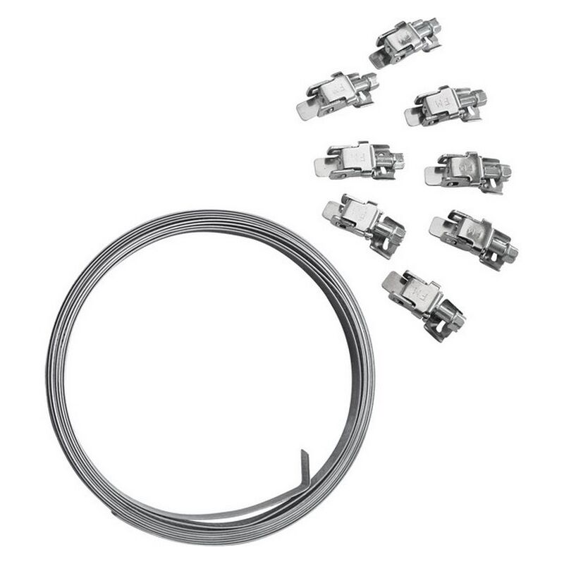 5 pezzi W2 Fascette in acciaio inox con manico, Fascia di 9 mm, 16