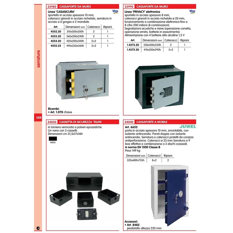 stacca batteria 12v con telecomando in Cassaforte Meccanica