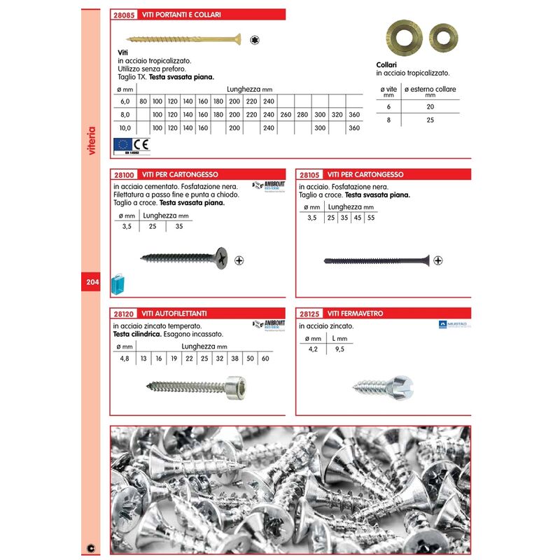 100-1000pz VITI FOSFATATE NERE AUTOFILETTANTI PER CARTONGESSO MM