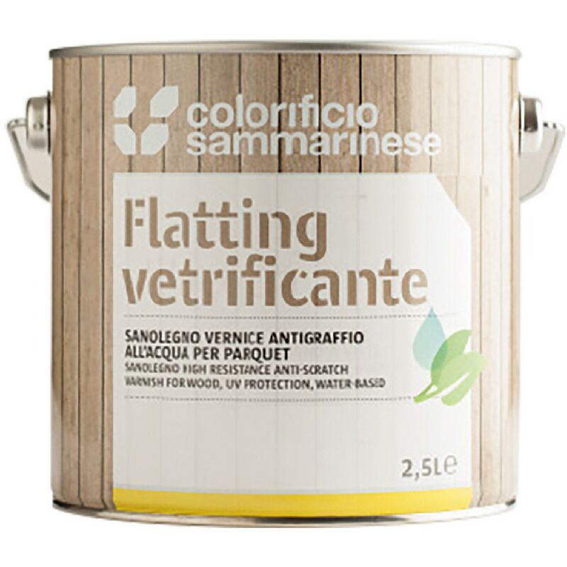 6PZ FLATTING ALL'ACQUA 'SANOLEGNO' LT. 0,750 - TRASPARENTE LUCIDA