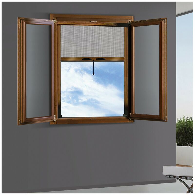 ZANZARIERA A RULLO VERTICALE PER FINESTRA CM 100 X 170 - AVORIO RAL 1013