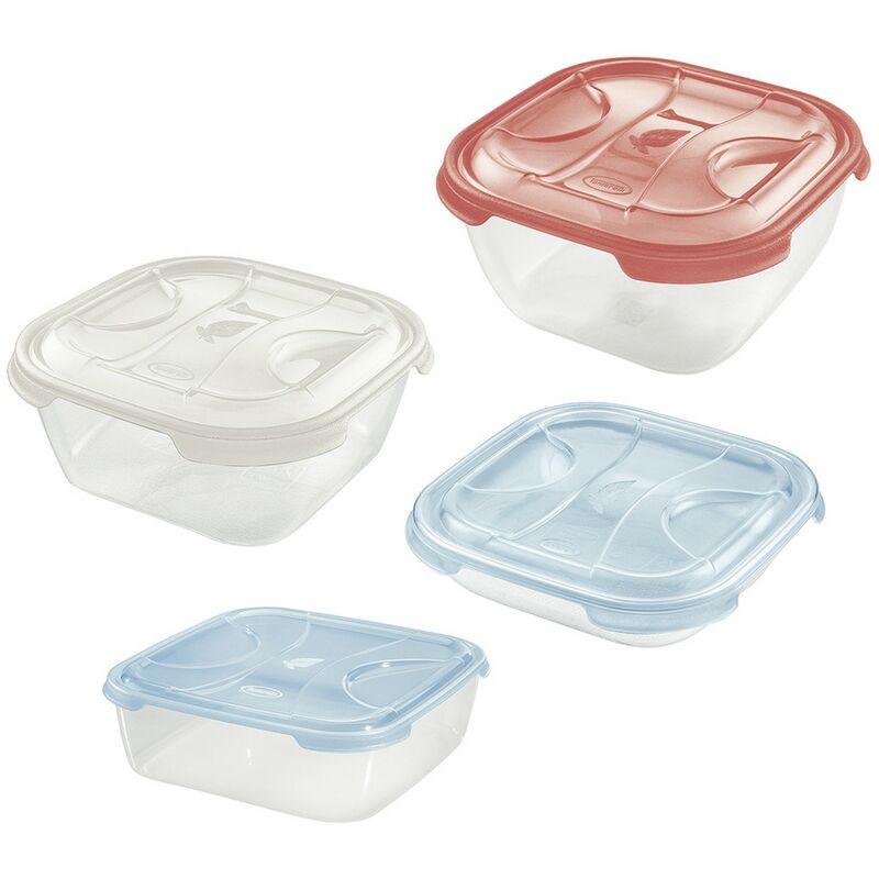 CONTENITORE QUADRO IN PLASTICA 'FRIGO BOX' LT2 CM 19,5X19,5X H.10 ACQUA  TRASP.