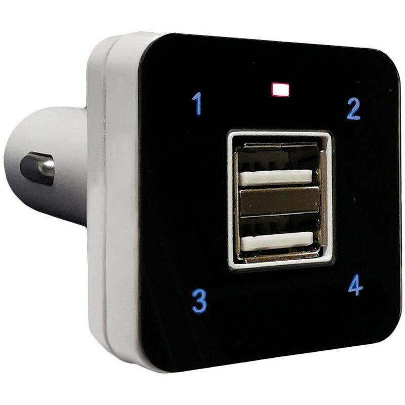 RADIOCOMANDO UNIVERSALE AUTO-APPRENDENTE MULTIFREQUENZA 4 CANALI DA  ACCENDISIGARI CON PORTA USB