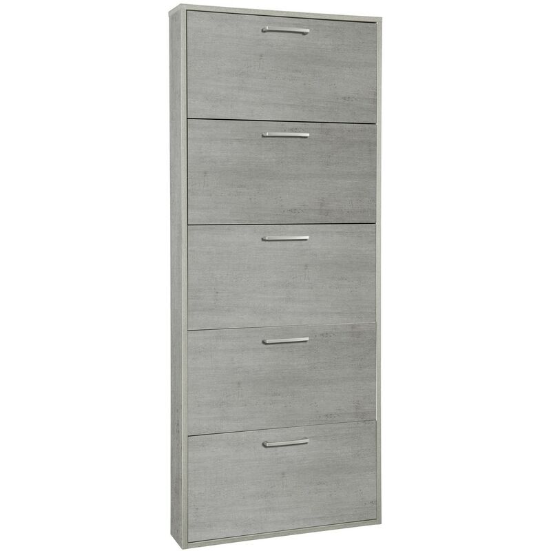 SCARPIERA SLIM 4 ANTE h150*63*24cm DOPPIA PROFONDITà SALVASPAZIO MODERNA  ROVERE