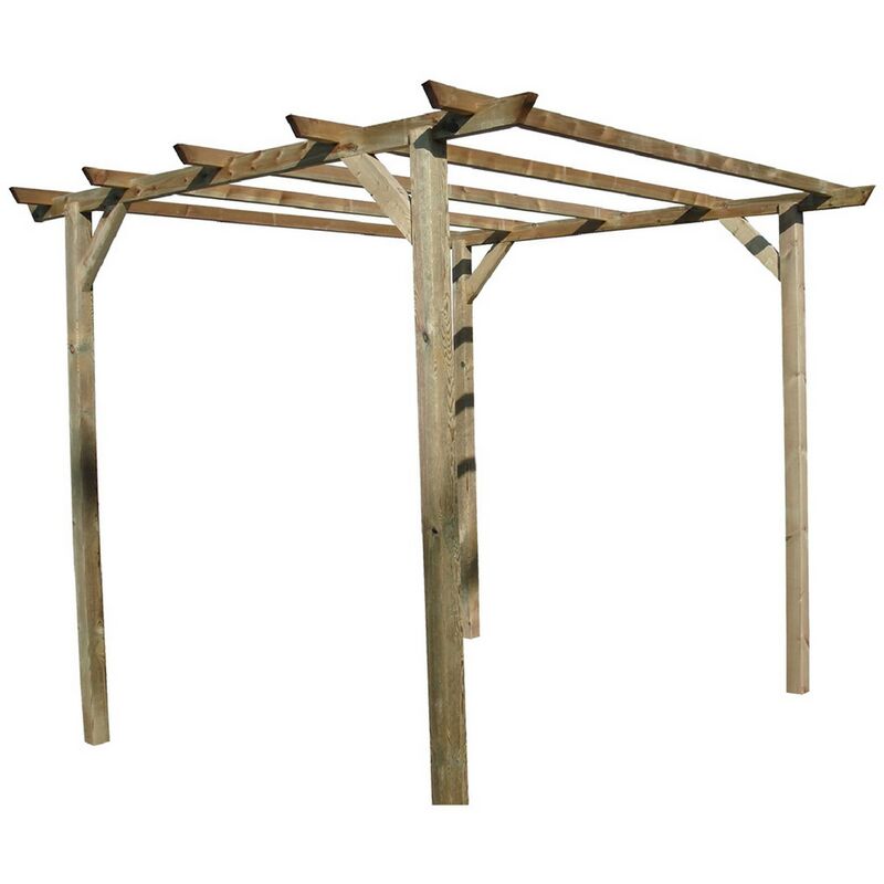 PERGOLA PERGOLATO GAZEBO COPERTURA IN LEGNO TETTOIA DA GIARDINO 3x3 MT 279