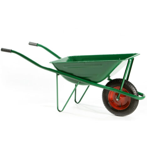 Carriola Da Cantiere Mondo Viro Ribaltabile – In Metallo Verde, Capacità 75 Litri