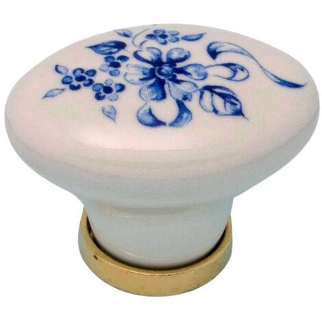 Blister pomolo porcellana ovale con base f/07 2 pezzi