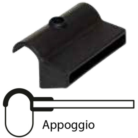 10PZ SUPPORTO AD APPOGGIO IN PVC PER ASTA ORTOPEDICA
