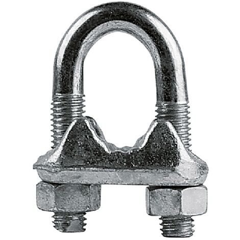 Koncreto Morsetto Per Funi Zincato Mm 5  Pz 6 In Acciaio Zincato. In Blister.