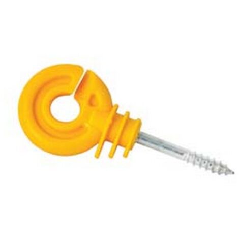Fensmile 25 Pezzi Isolatori per Recinto Elettrico, Isolatori Ad Anello per Pali di Legno Recinto Elettrico per Animali, Lunghezza Totale 250 mm