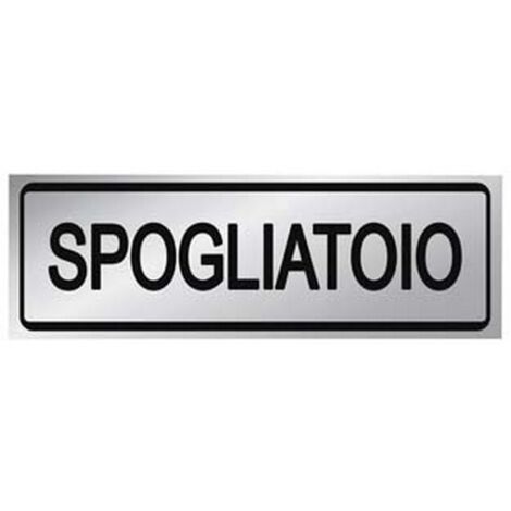 10PZ TARGHETTA ADESIVA "SPOGLIATOIO - cm.15X5h.